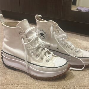 Converse White High-Top Platform Sneakers